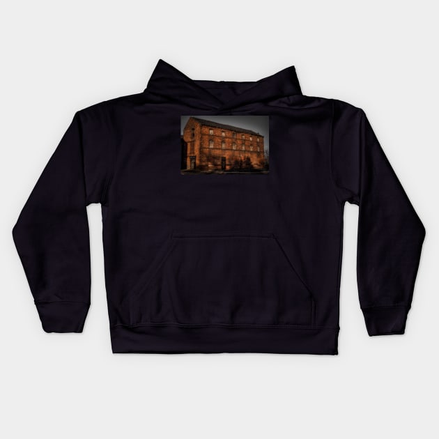 Disused Warehouse At Sunderland Kids Hoodie by axp7884